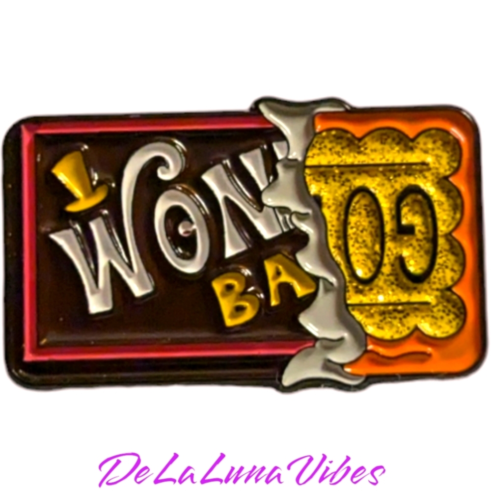 3/$12 New Enamel Pin "Wonka Bar/Golden Ticket" Enamel Pin by Express Yourself